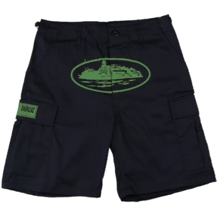 Corteiz Guerillaz Black/Green Shorts