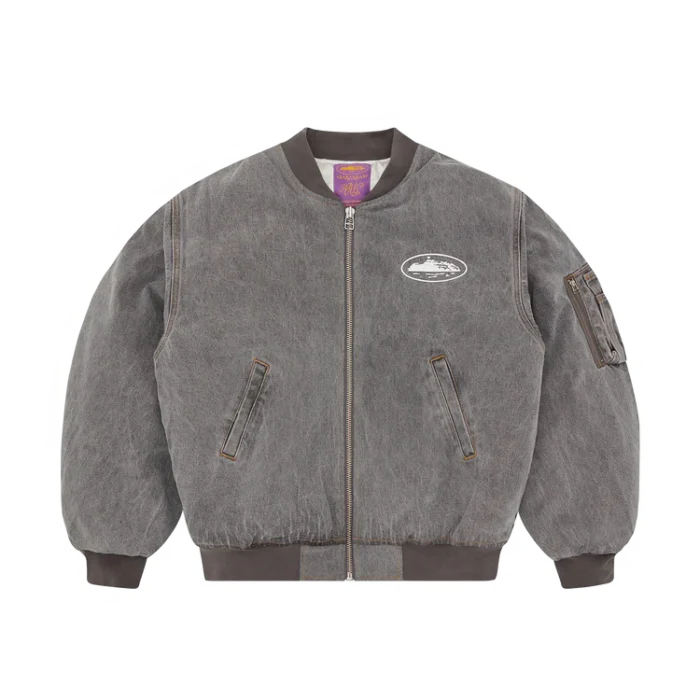 ISLAND BOMBER JACKET LIGHT GREY