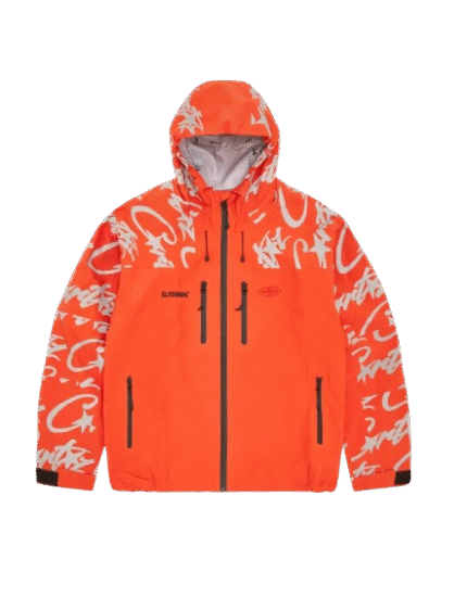 Corteiz Elite work Waterproof Shell Jacket Orange