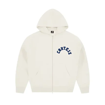 Corteiz Colly Arch Zip Hoodie Light Heather Gray