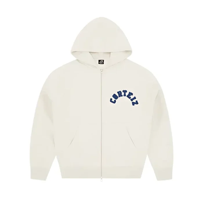 Corteiz Colly Arch Zip Hoodie Light Heather Gray