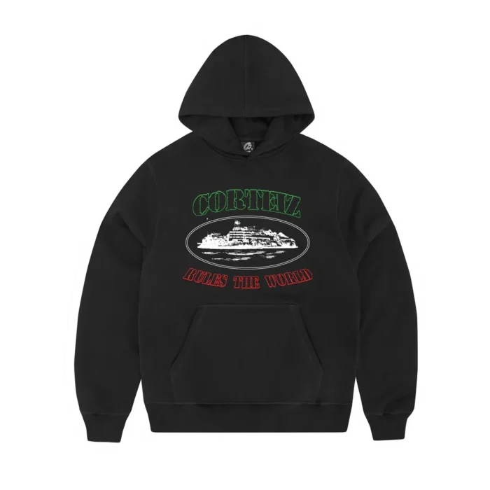 Corteiz OG Alcatraz Italia Hoodie BLACK