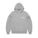 Corteiz Puff Print Zip Hoodie Grey