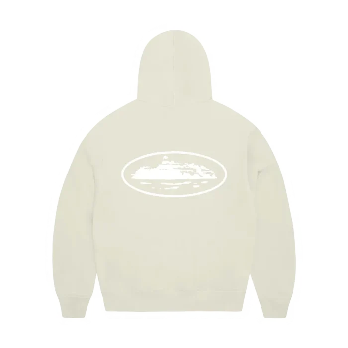 Island Puff Print Corteiz Zip Up Hoodie OFF WHITE