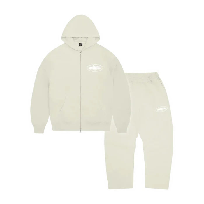 Corteiz Island Puff Print Tracksuit OFF WHITE