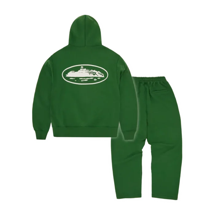 Corteiz Island Puff Print Tracksuit Green