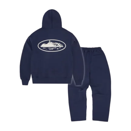 Corteiz Island Puff Print Tracksuit Navy
