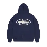 Island Puff Print Corteiz Zip Hoodie NAVY
